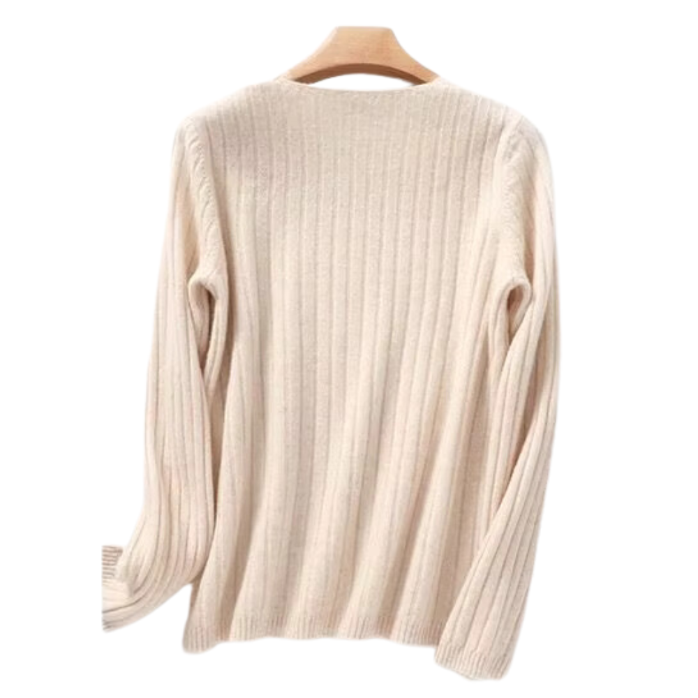 Ella V-Neck Knitted Women Sweater