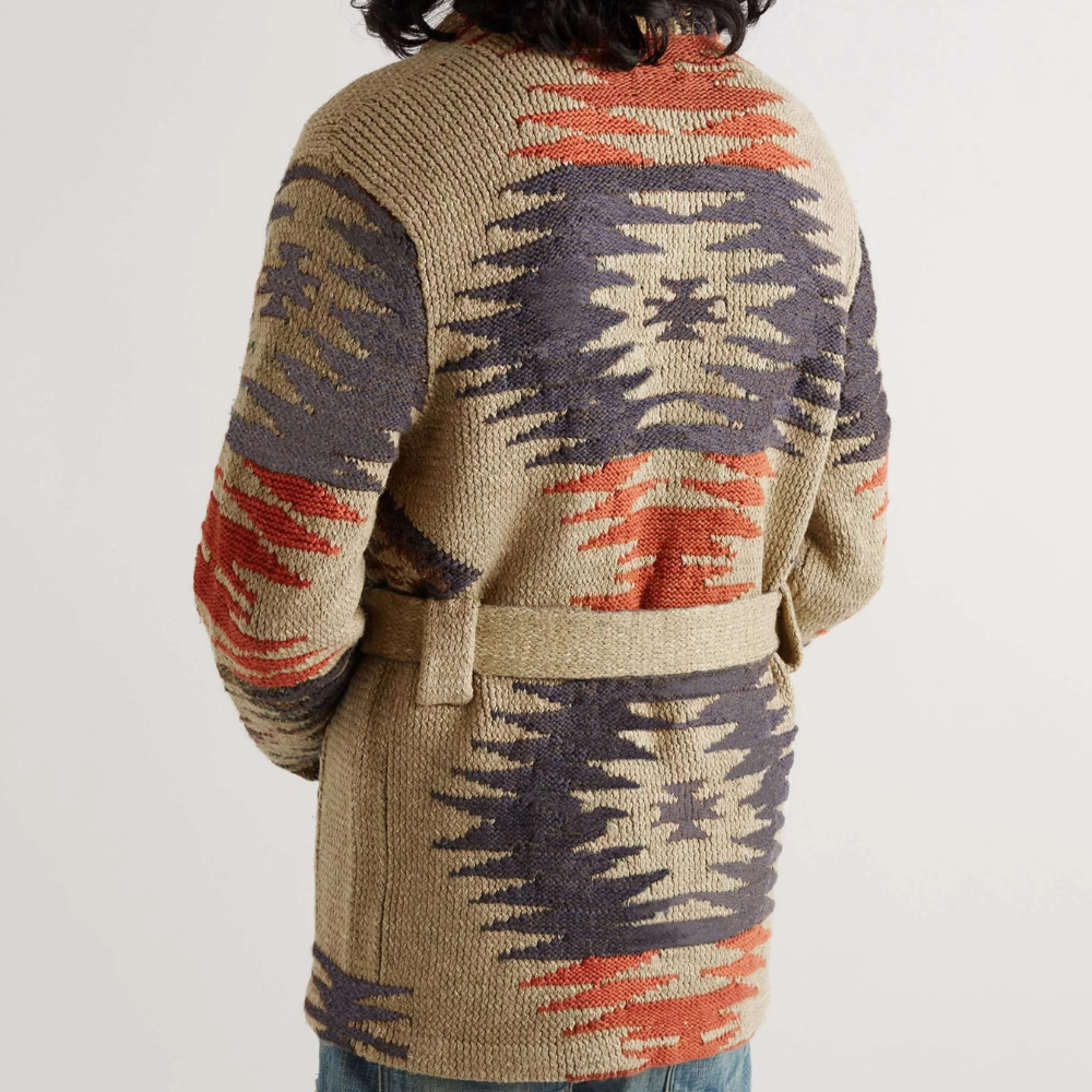 Elliot Jacquard Wool Cardigan