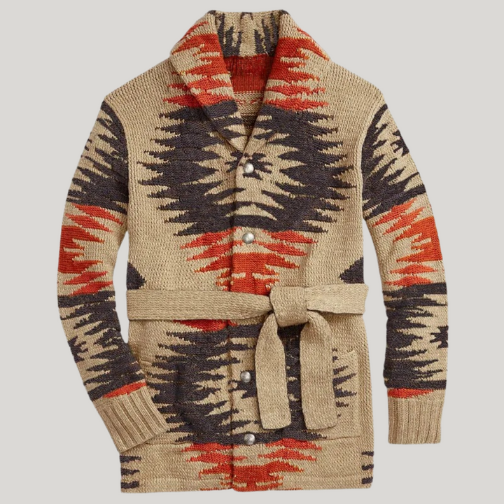 Elliot Jacquard Wool Cardigan