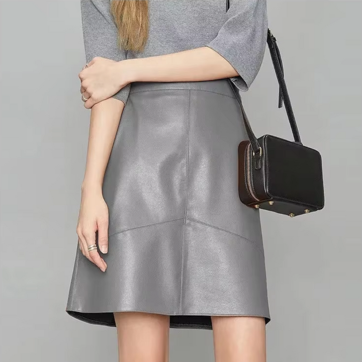 Eveline High Waist Leather Skirt