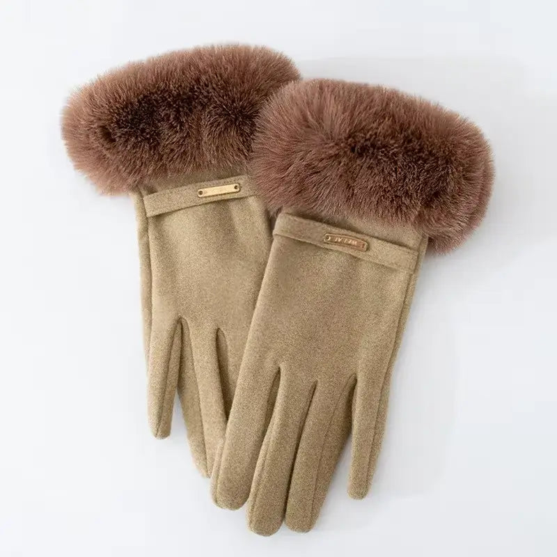 Chloe Luxe Fur Gloves