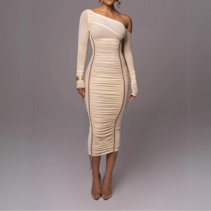 Gabrielle Asymmetric Midi Dress