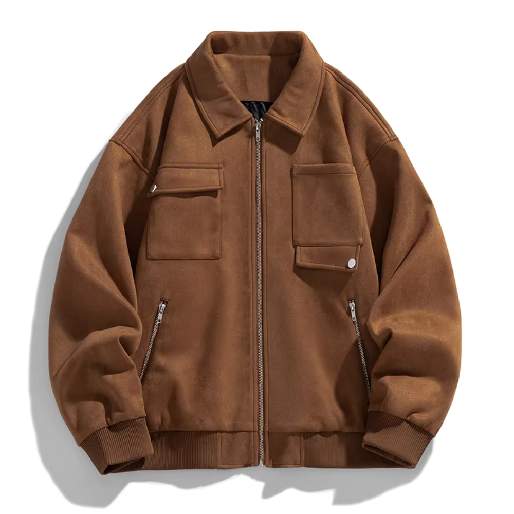 Hugo Oversized Suede Jacket