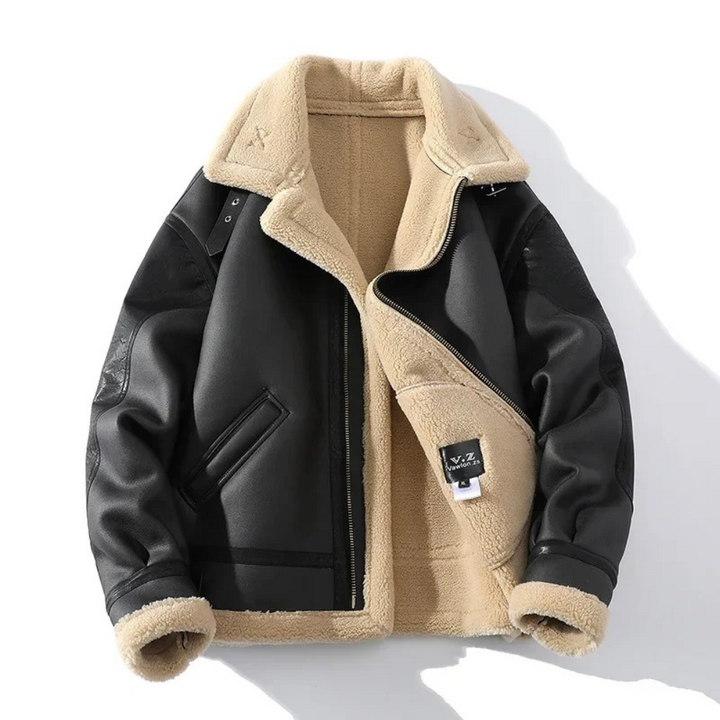 Jameson Aviator Fur Leather Jacket