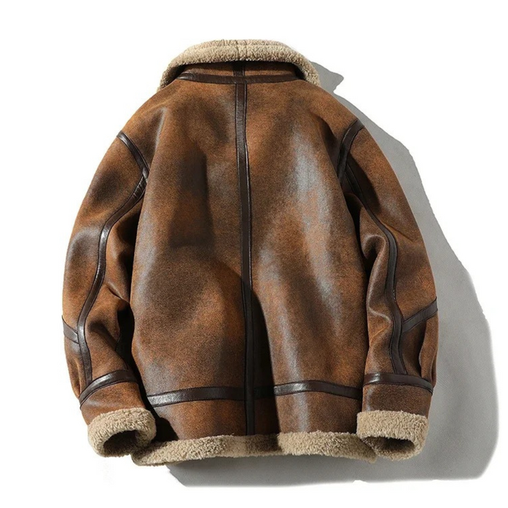 Jameson Aviator Fur Leather Jacket