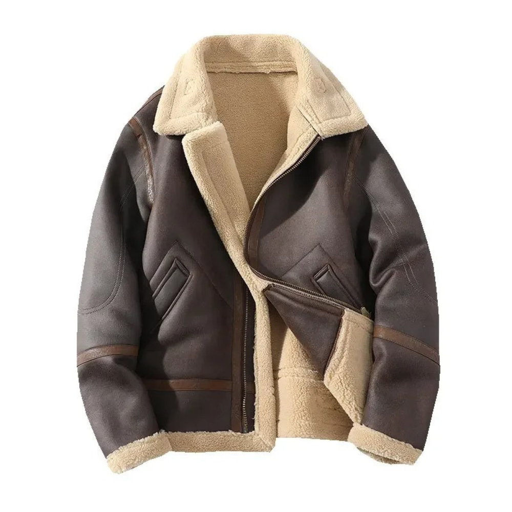 Jameson Aviator Fur Leather Jacket