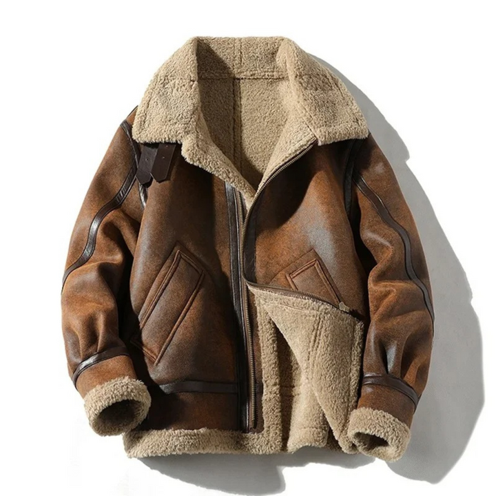 Jameson Aviator Fur Leather Jacket