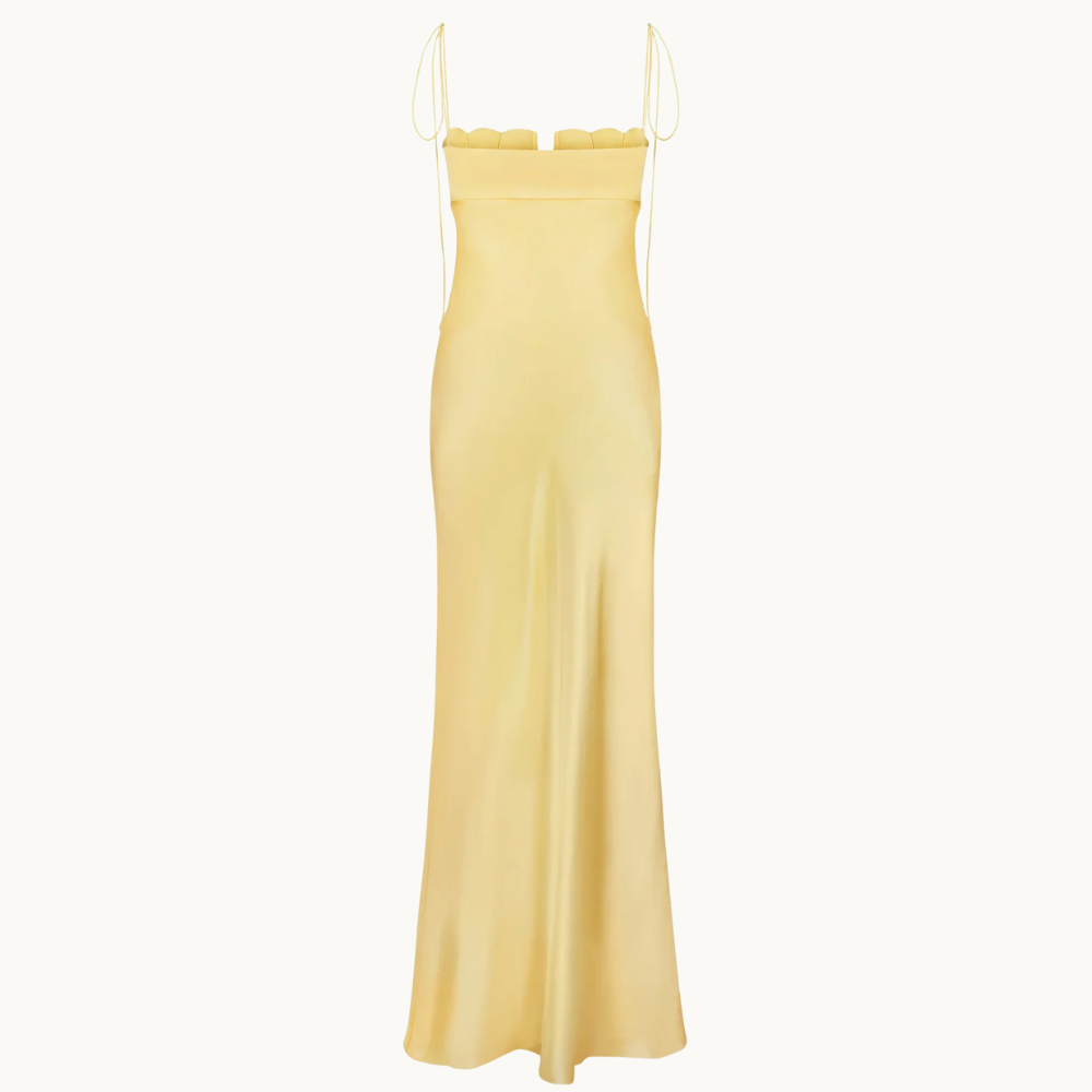 Klair Petal Bandeau Slip Dress