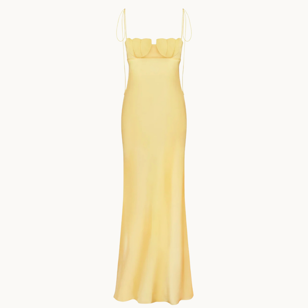 Klair Petal Bandeau Slip Dress