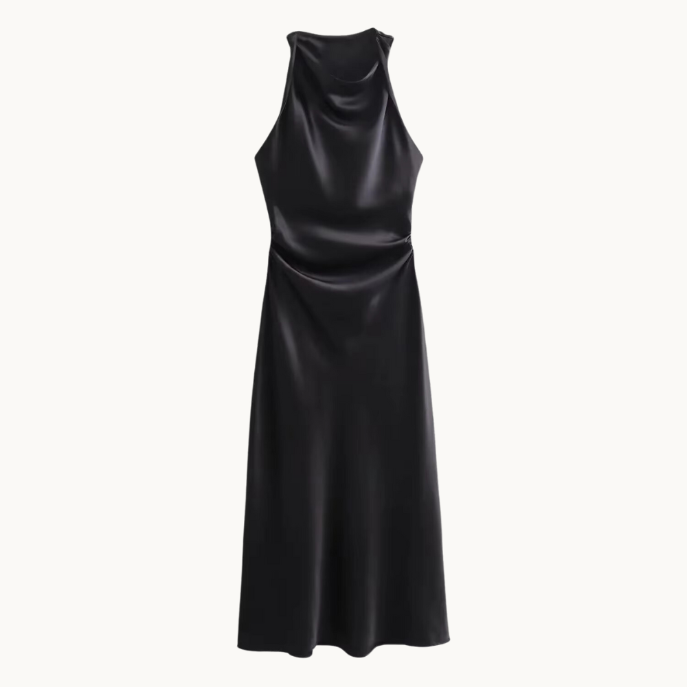 Kristina Satin Slip Midi Dress