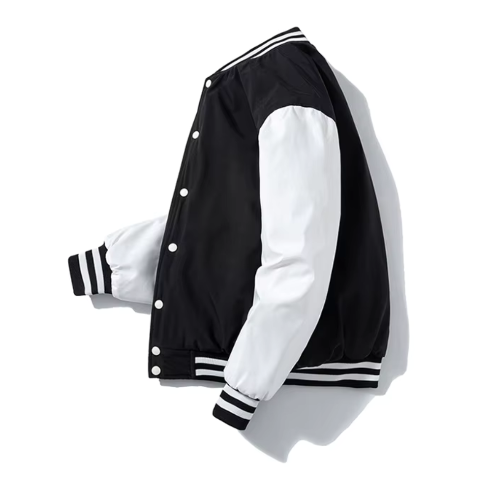 Liam Patchwork Detachable Hood Varsity Jacket