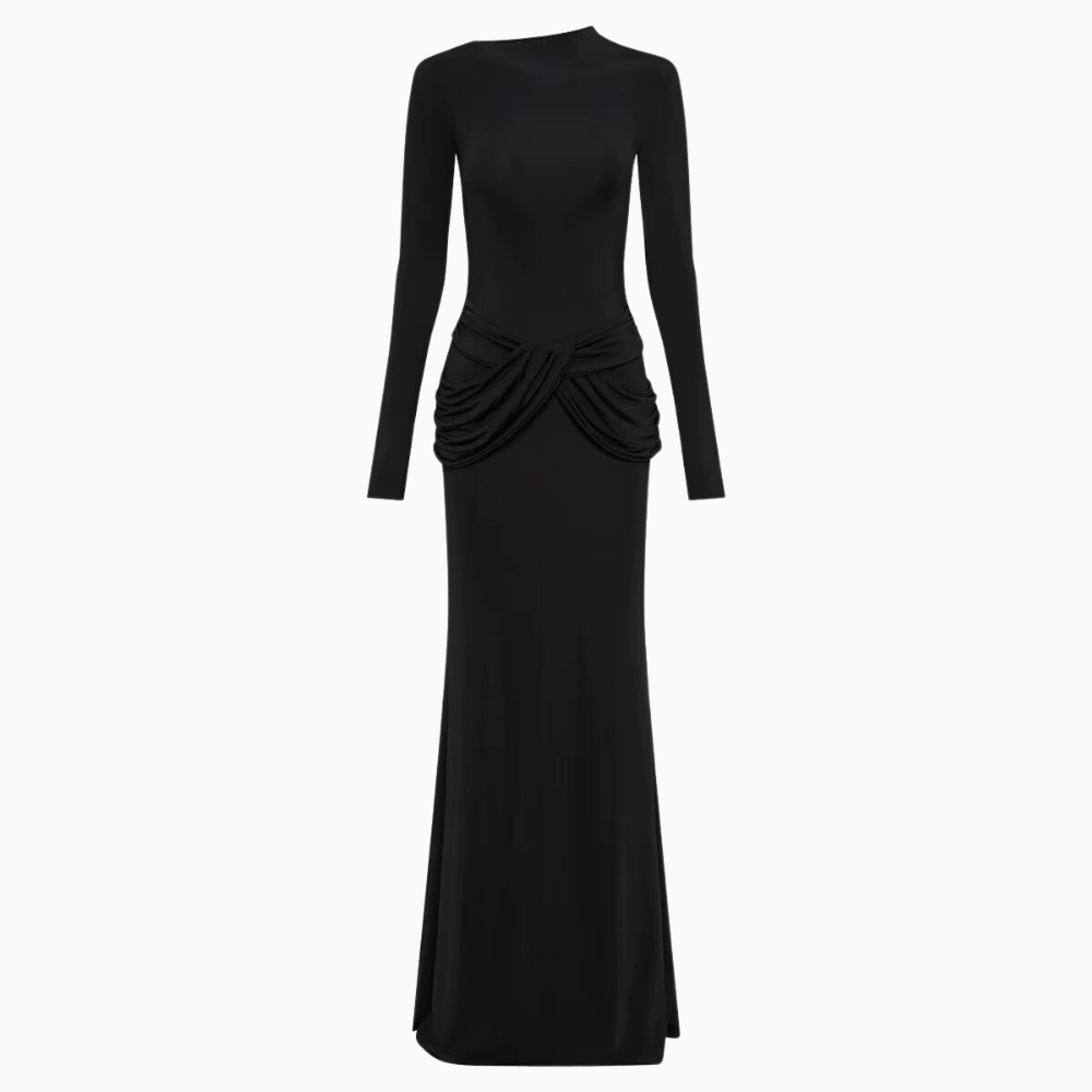 Lila Long Sleeve Slinky Maxi Dress