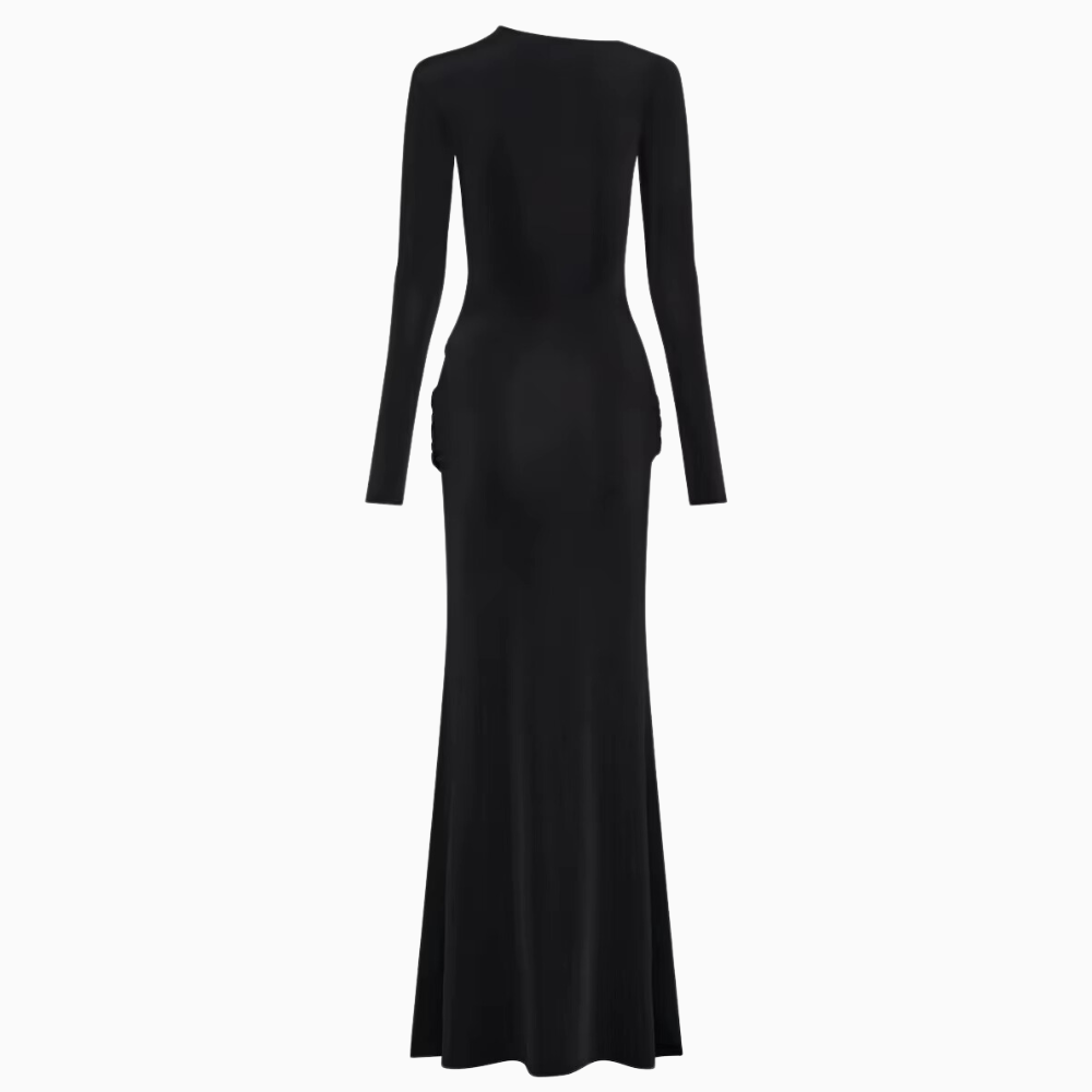 Lila Long Sleeve Slinky Maxi Dress