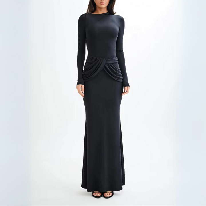 Lila Long Sleeve Slinky Maxi Dress