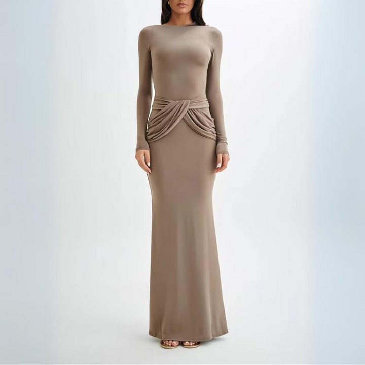 Lila Long Sleeve Slinky Maxi Dress