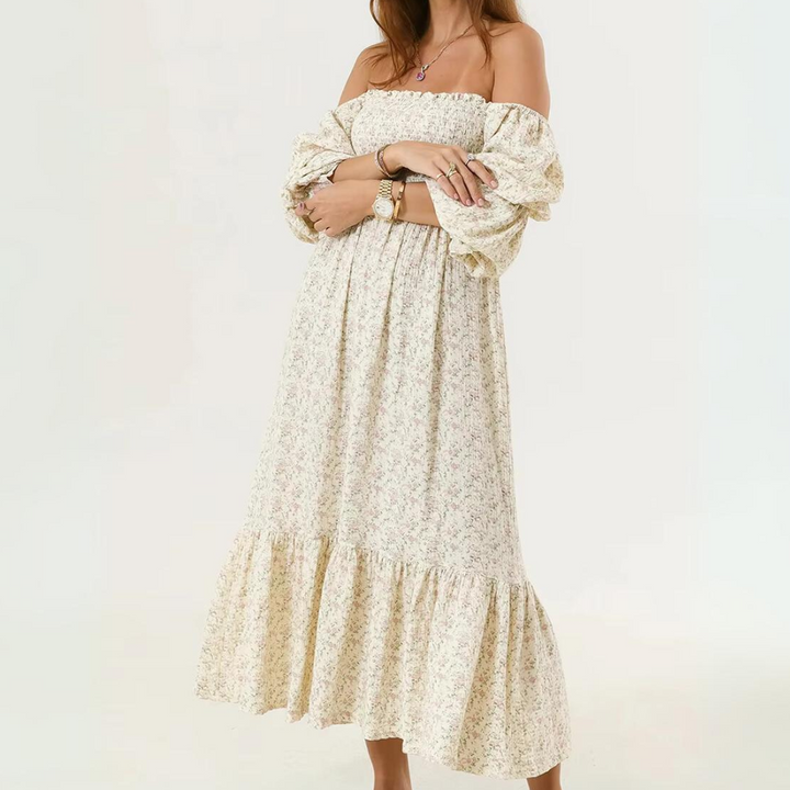 Lila Puff Sleeve Flowy Dress