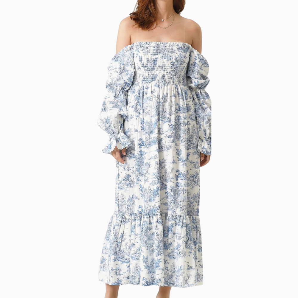 Lila Puff Sleeve Flowy Dress