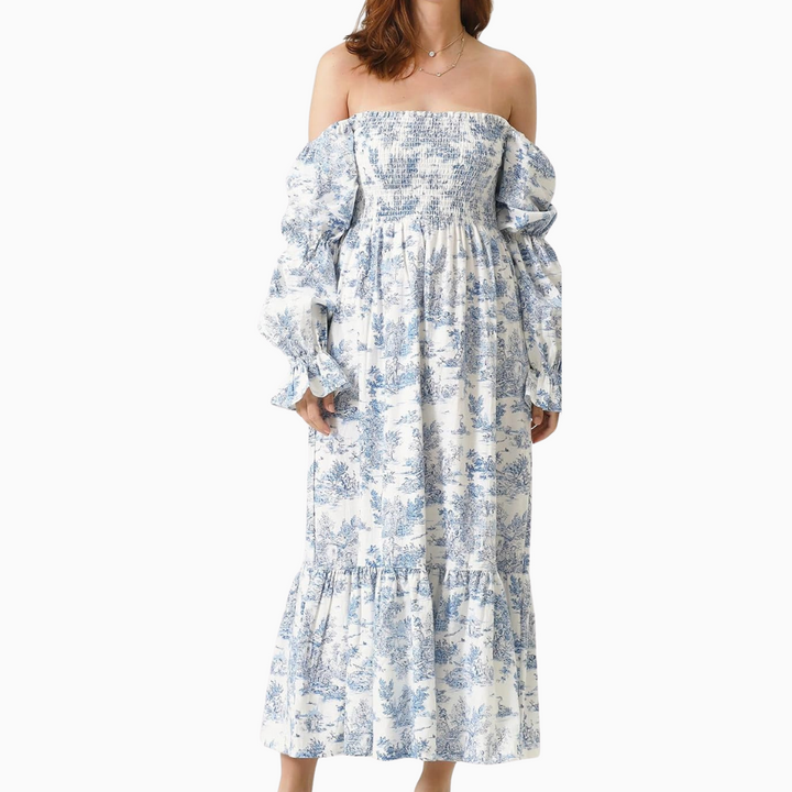 Lila Puff Sleeve Flowy Dress