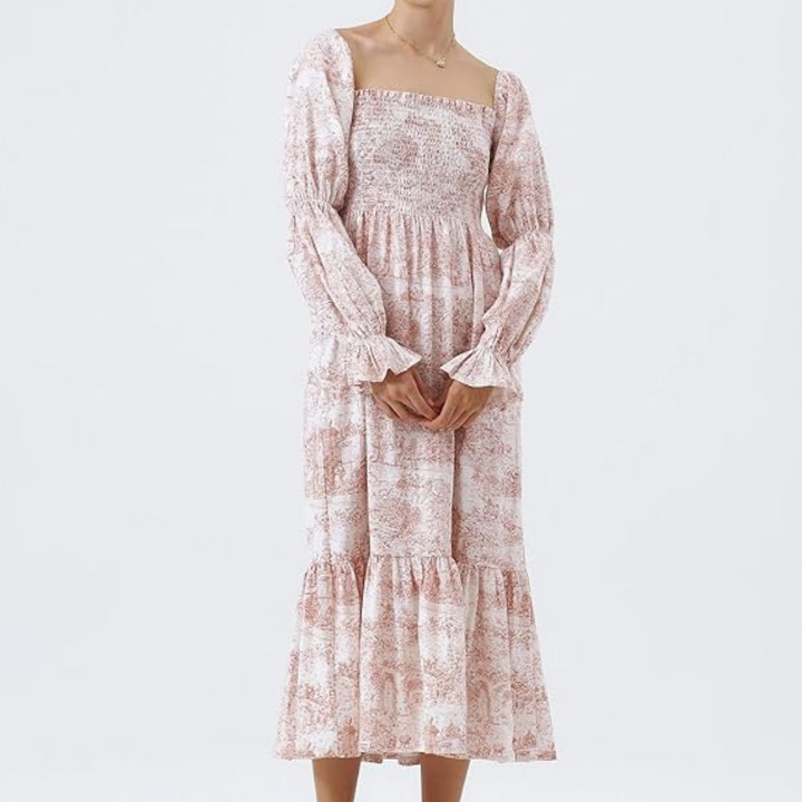 Lila Puff Sleeve Flowy Dress