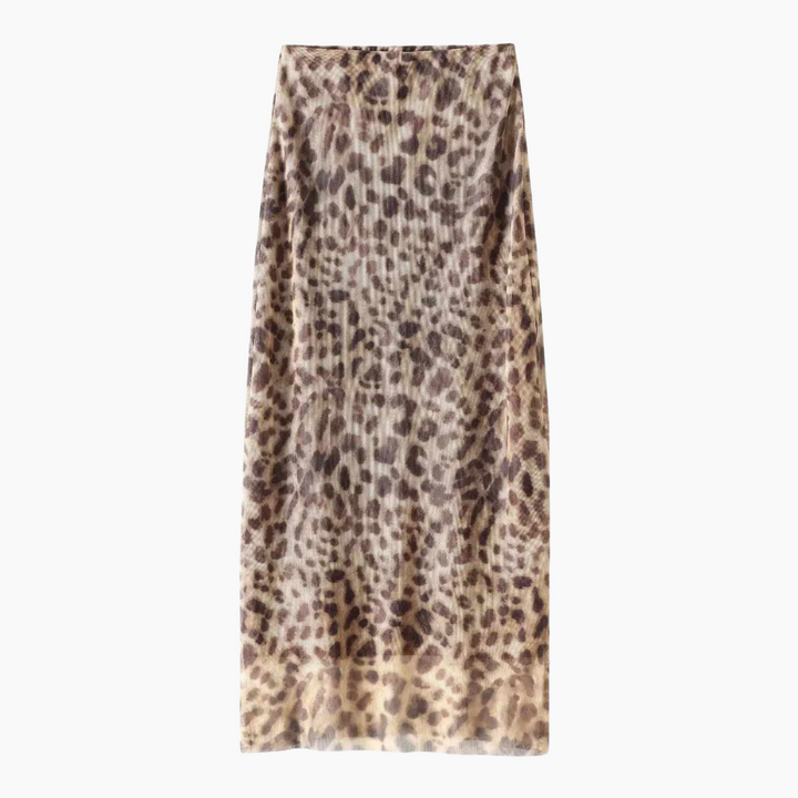 Lolita Leopard Tulle Midi Skirt