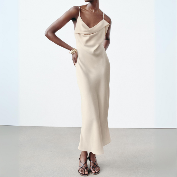 Lucie Satin Slip Dress