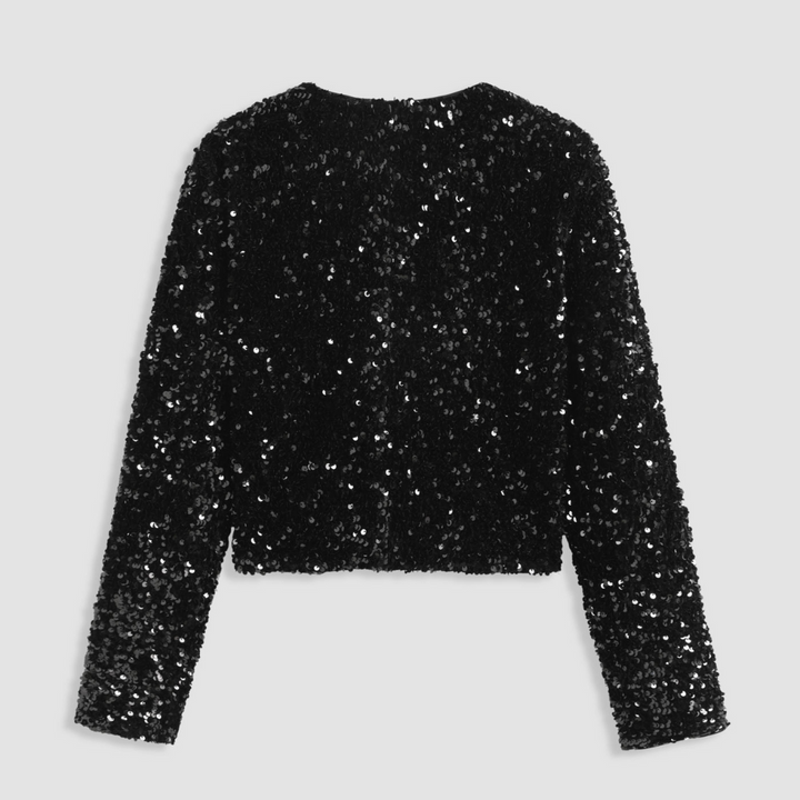 Lucille Sequin Bow Blazer