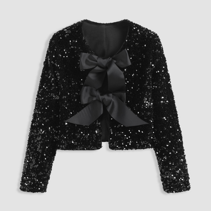 Lucille Sequin Bow Blazer