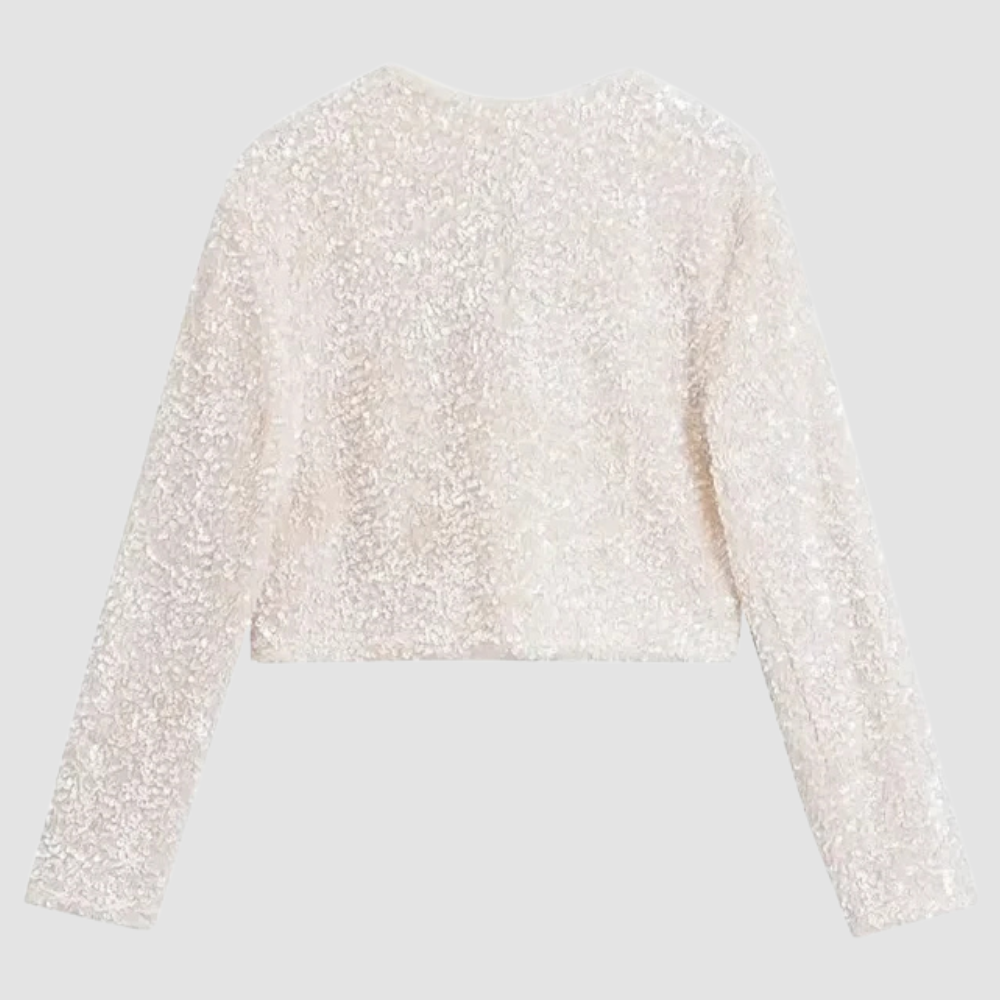 Lucille Sequin Bow Blazer