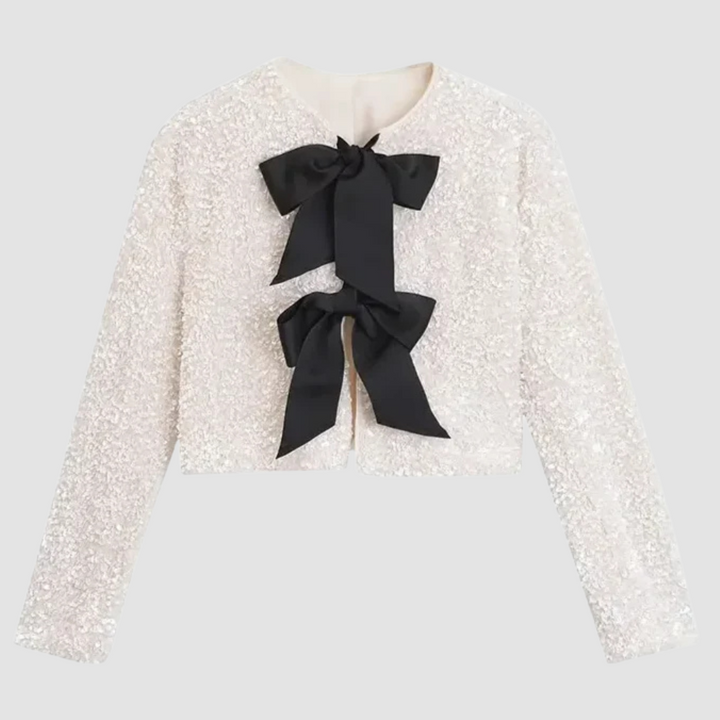 Lucille Sequin Bow Blazer