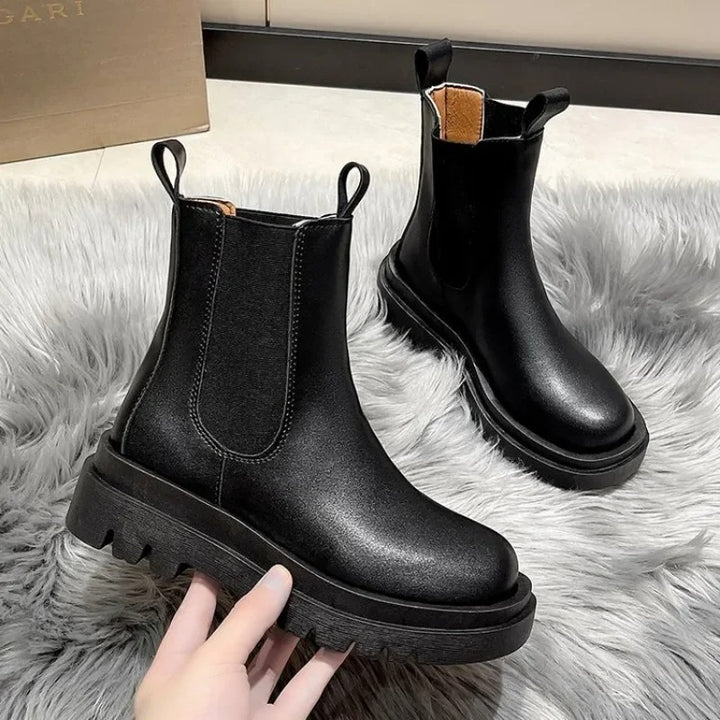 Valentina Noir Elite Thick Sole Boots