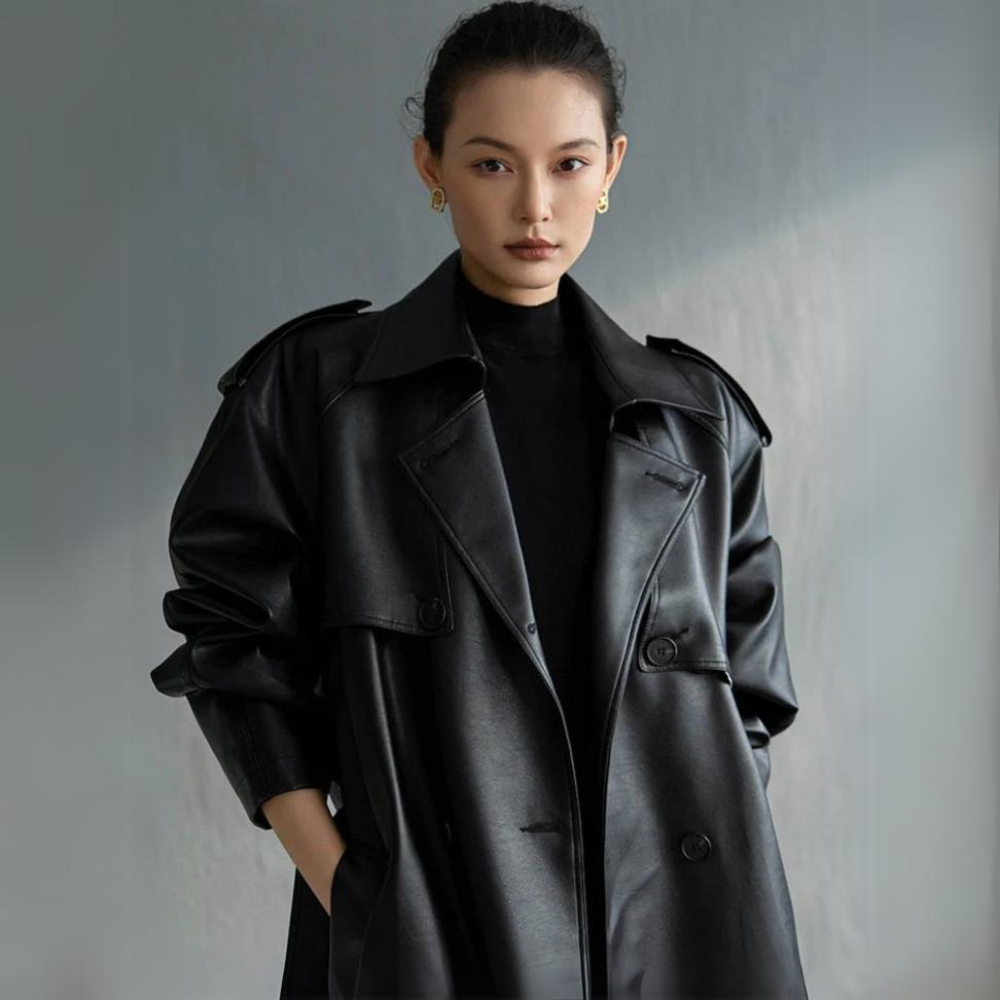 Marcella Leather Trench Coat