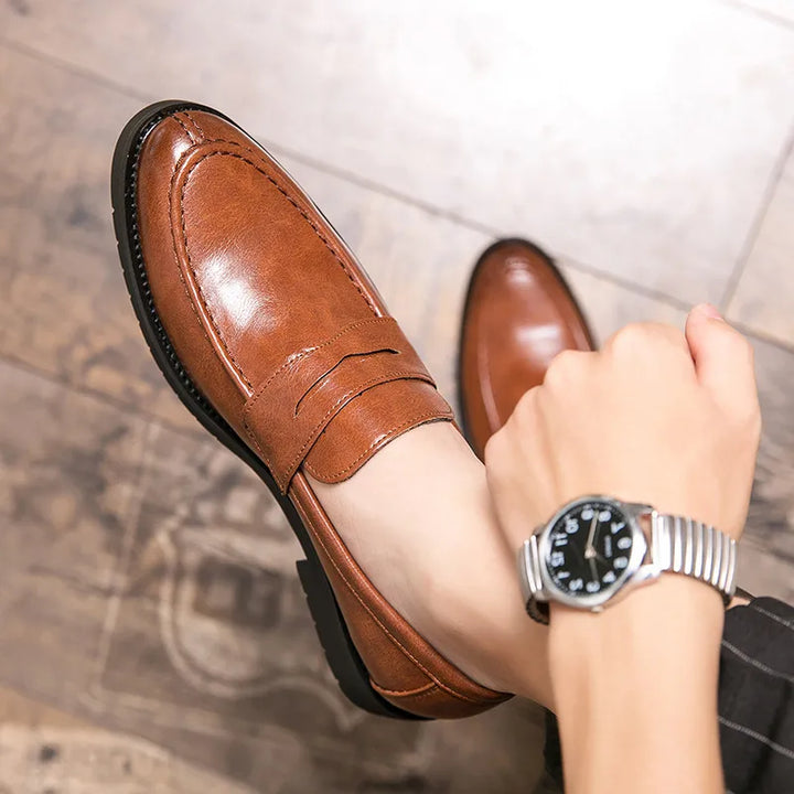 Maximilian Leather Penny Loafers