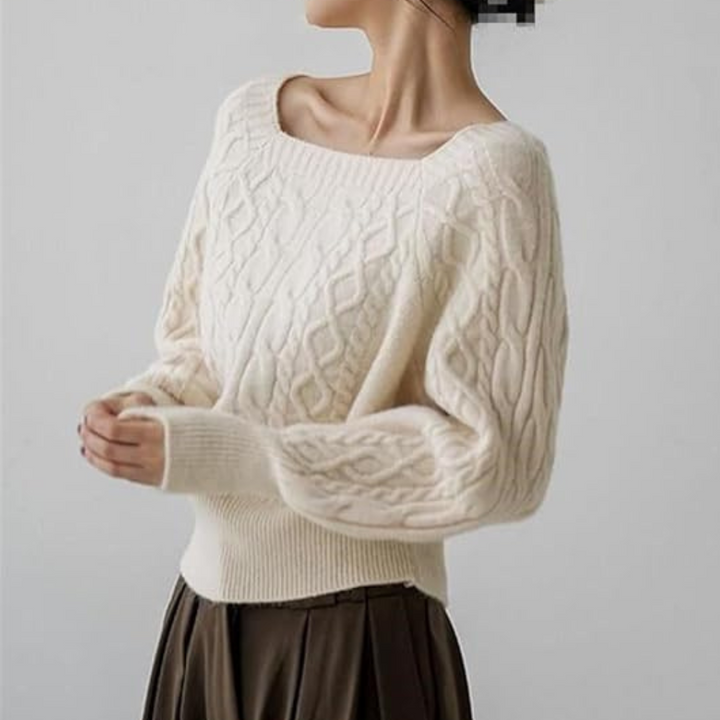 Naomi Puff-Sleeve Knit Women Sweater