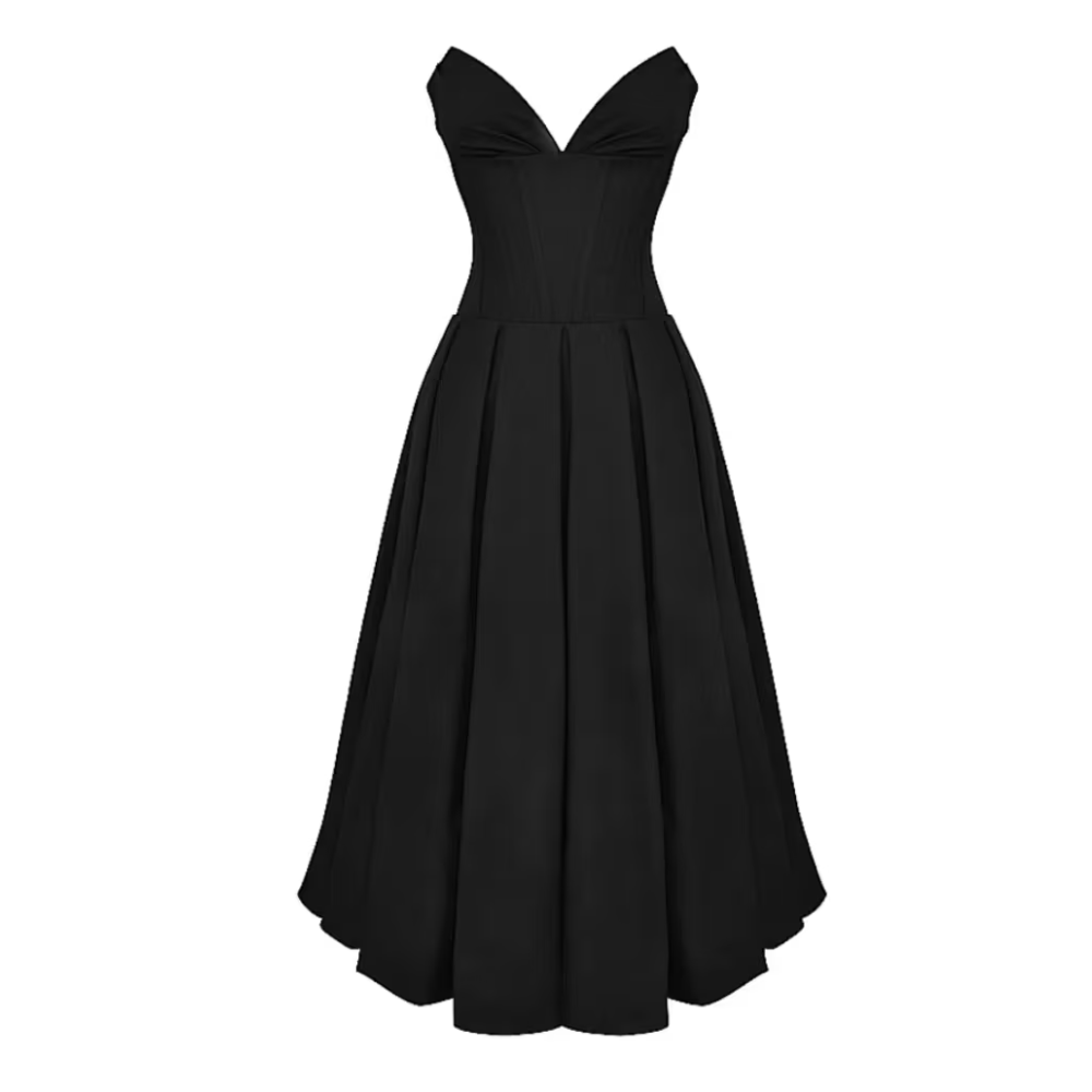 Naomi Strapless Fit and Flare Dress