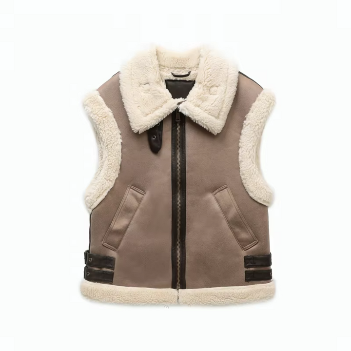 Naomi Tri-Color Zipper Vest