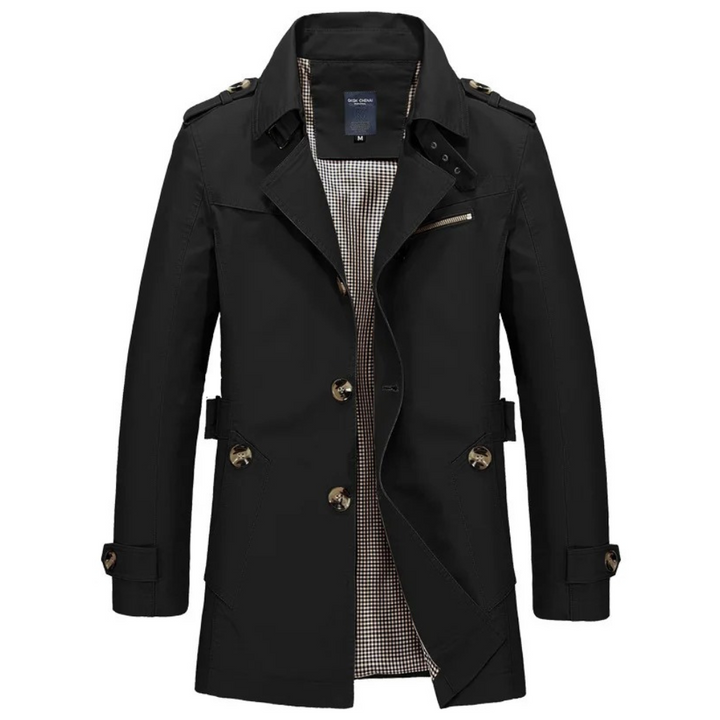 Noah Flip Collar Trench Coat