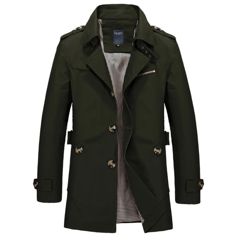 Noah Flip Collar Trench Coat