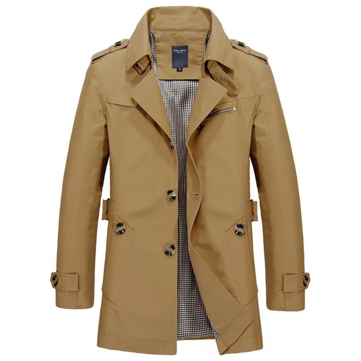 Noah Flip Collar Trench Coat