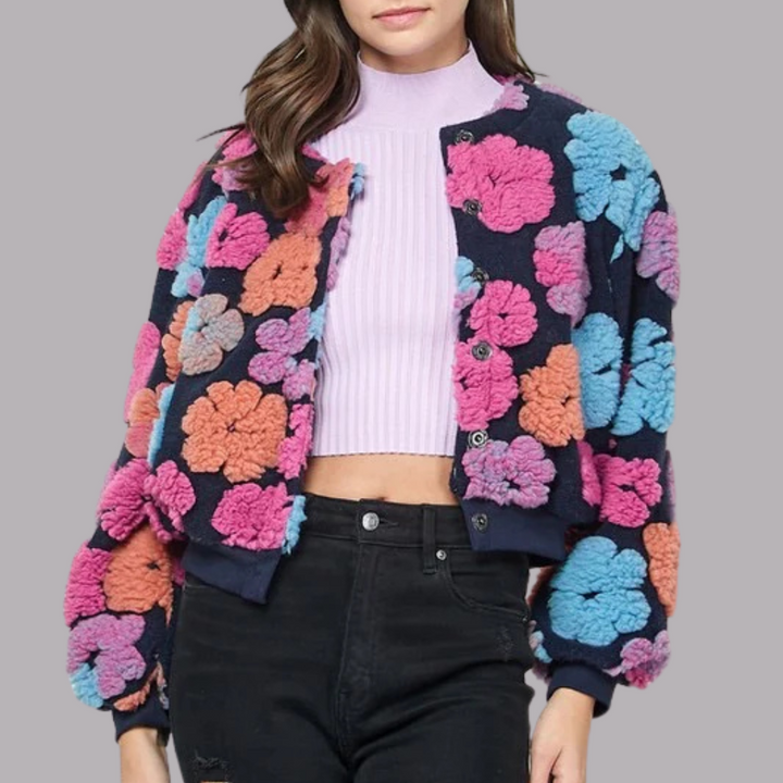 Piper Floral Teddy Cardigan