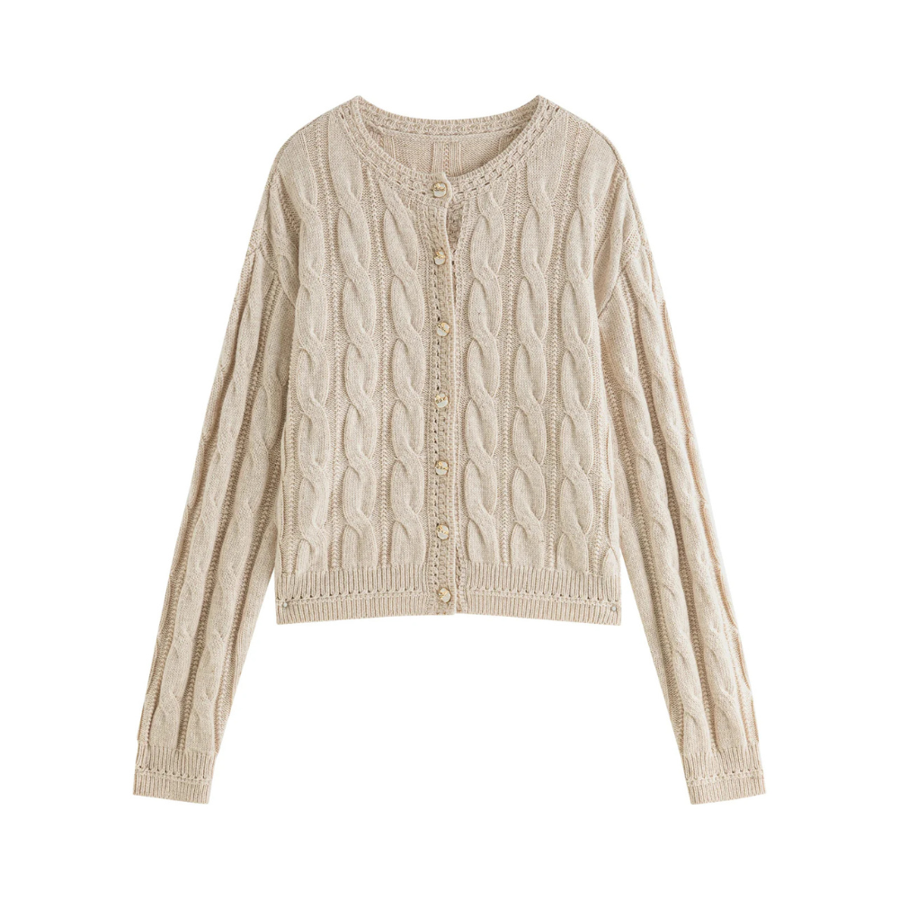 Primrose Button-Down Cable Knit Cardigan