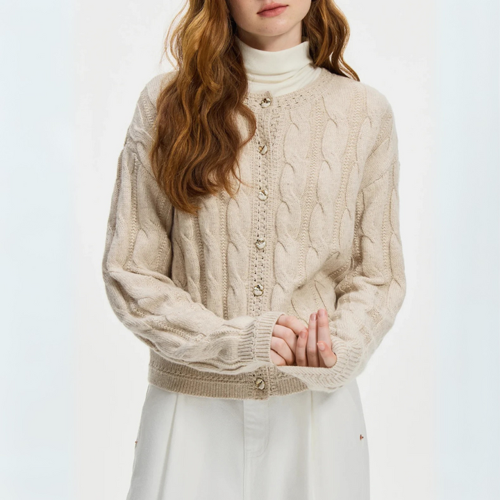 Primrose Button-Down Cable Knit Cardigan