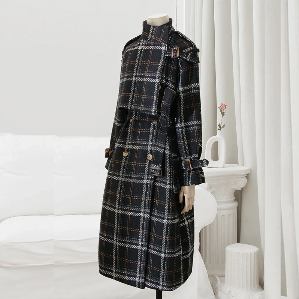 Scarlett Plaid Long Coat