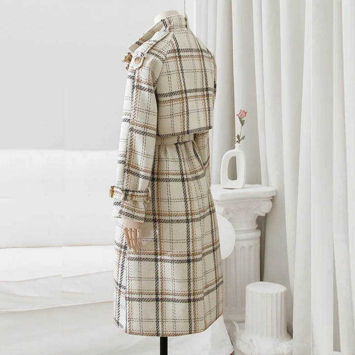 Scarlett Plaid Long Coat