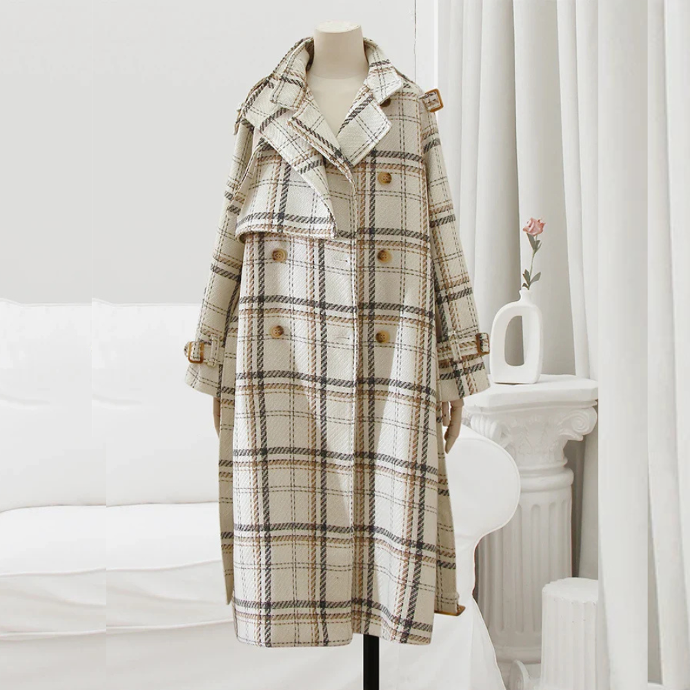 Scarlett Plaid Long Coat