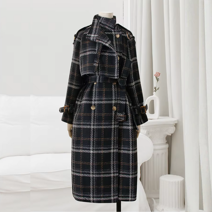 Scarlett Plaid Long Coat