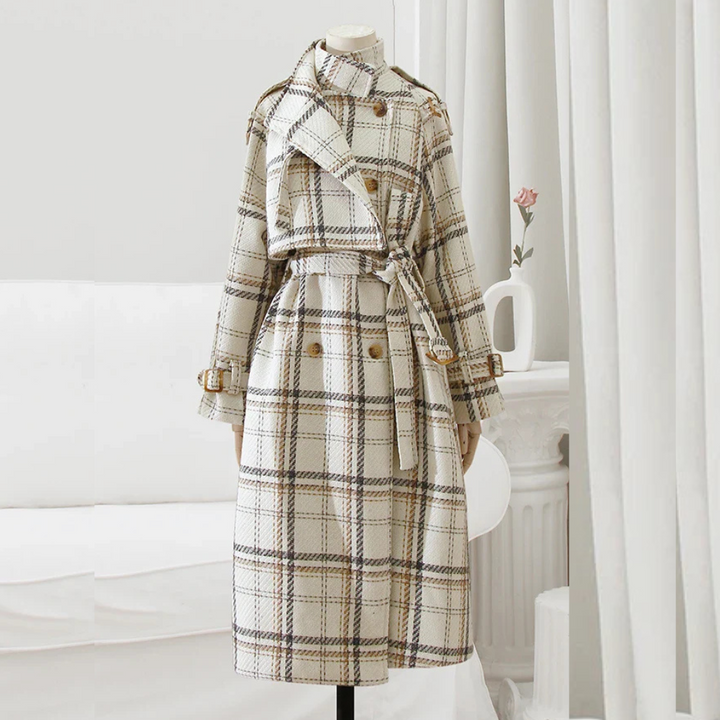 Scarlett Plaid Long Coat