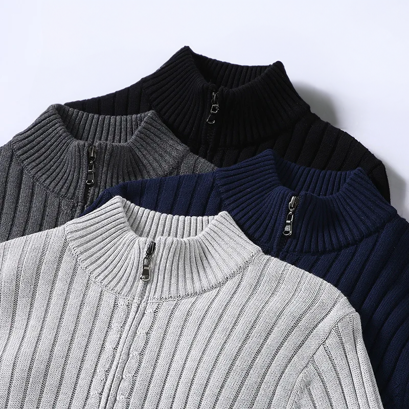 Aurelian Ribbed Zip Cardigan