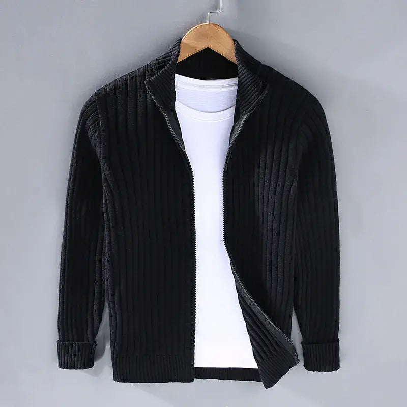 Aurelian Ribbed Zip Cardigan Artisio