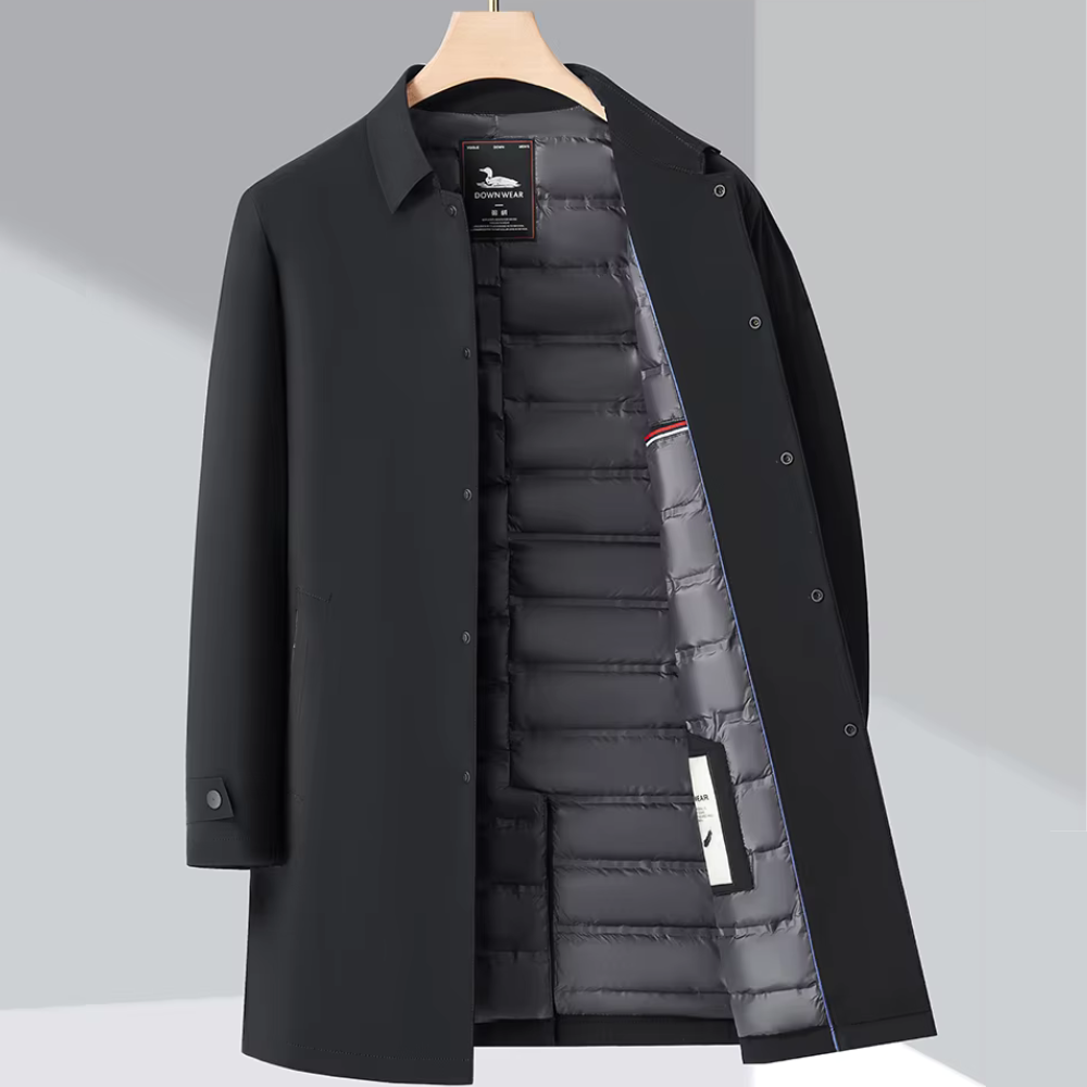 Simon Mid-Length Lapel Padded Jacket