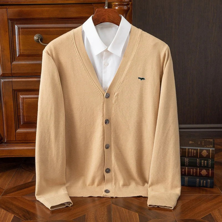 Vincent Men's Casual Woolen Cardigan Sweater